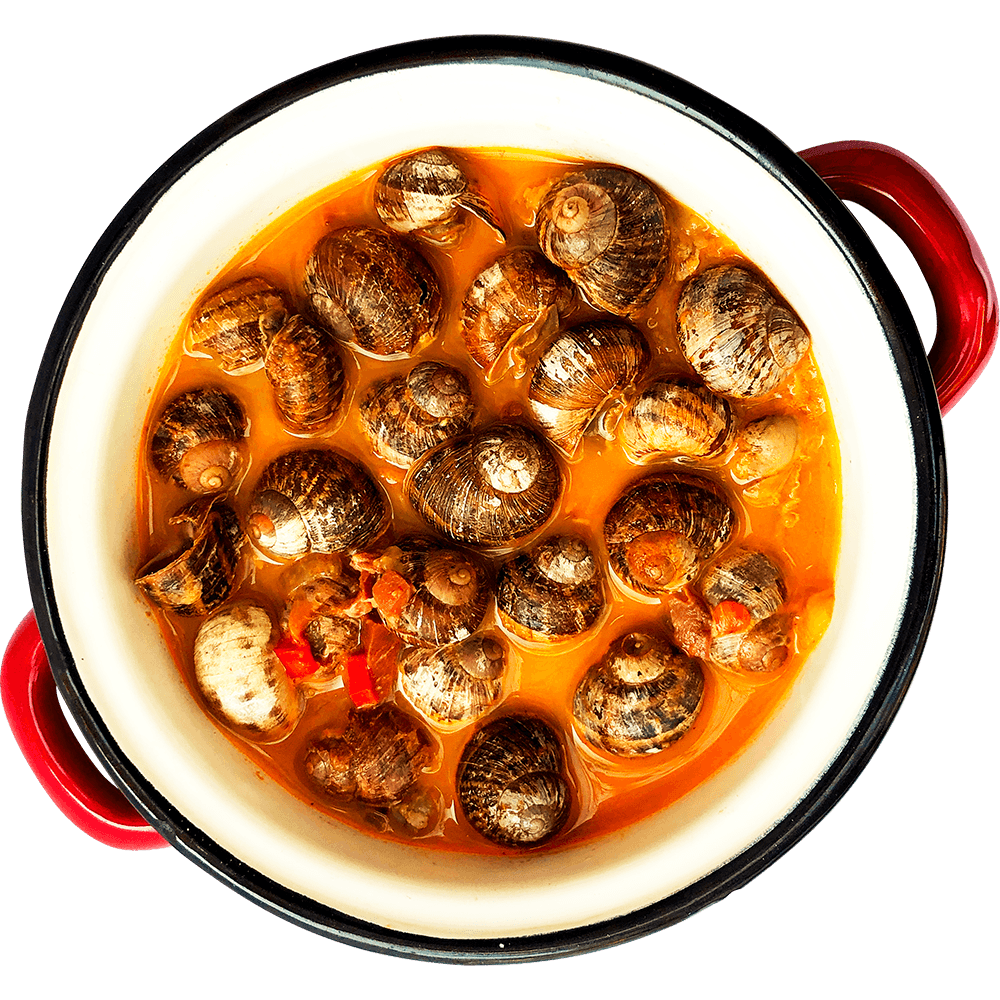 Caracoles (エスカルゴの家製ソース煮)